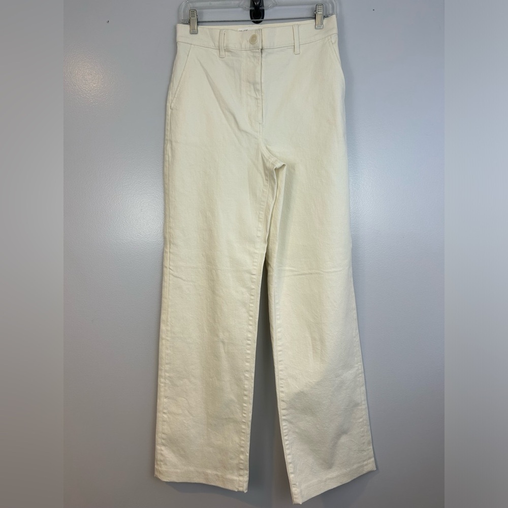 NWT Oak + Fort Ivory/Cream High Rise Straight Leg Denim Classic Jeans Size 6